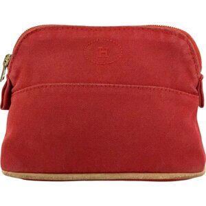 898175BQ (L1) Hermes Clutch Bag Red Canvas